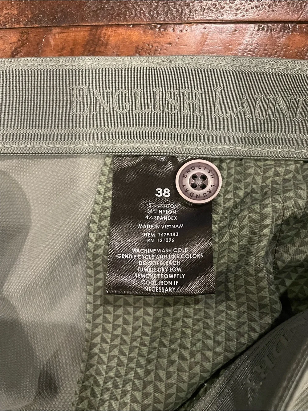 English Laundry Olive Flat-Front Performance Shorts